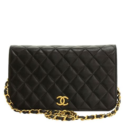 chanel black full flap bag|black chanel bag price.